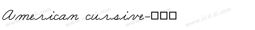 American cursive字体转换
